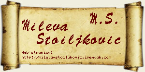 Mileva Stoiljković vizit kartica